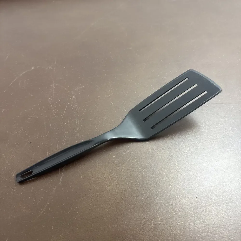 Vintage Foley Black Nylon Spatula Slotted Angled Turner Long Blade